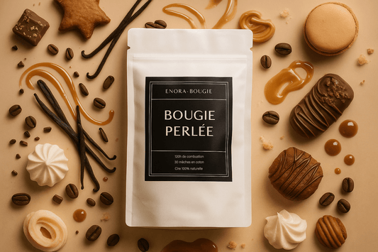 Bougie perlée en cire | Parfums Gourmands