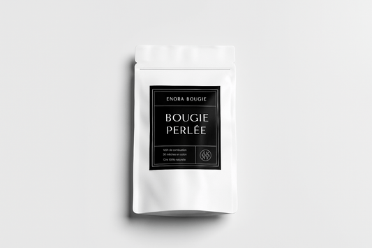 Bougie perlée en cire | couleurs au choix